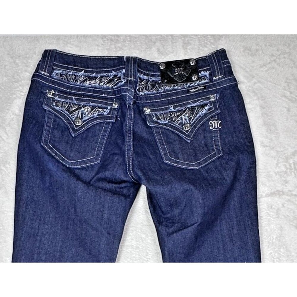 Miss Me Jeans Women's Sz 29 Low Rise Dark Wash Boot Cut Denim Y2K